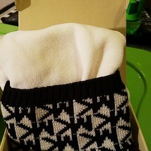 Michael  kors  boot socks white and black
